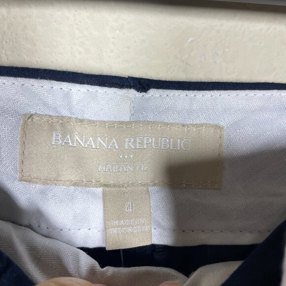 NWT! Banana Republic Factory Navy Bermuda Shorts Cotton Blend Size: 4 - Picture 3 of 4